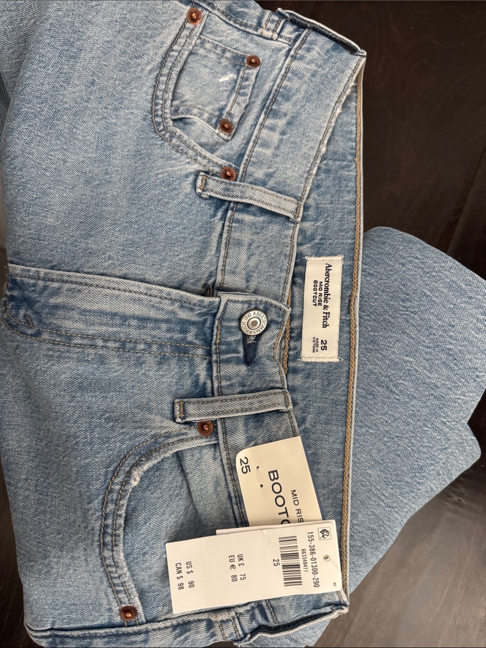 Abercrombie & Fitch Light Blue Bootcut Jeans